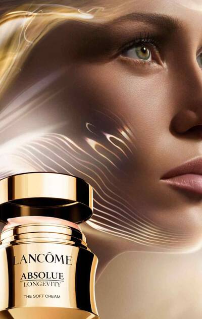 Lancome Absolue Longevity Soft Cream with youthful skin glow effect