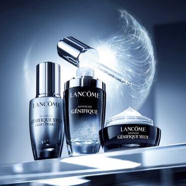 Lancome Advanced Genifique Eye & Lash Serum, Face Serum, and Eye Cream for dark circles and under-eye wrinkles