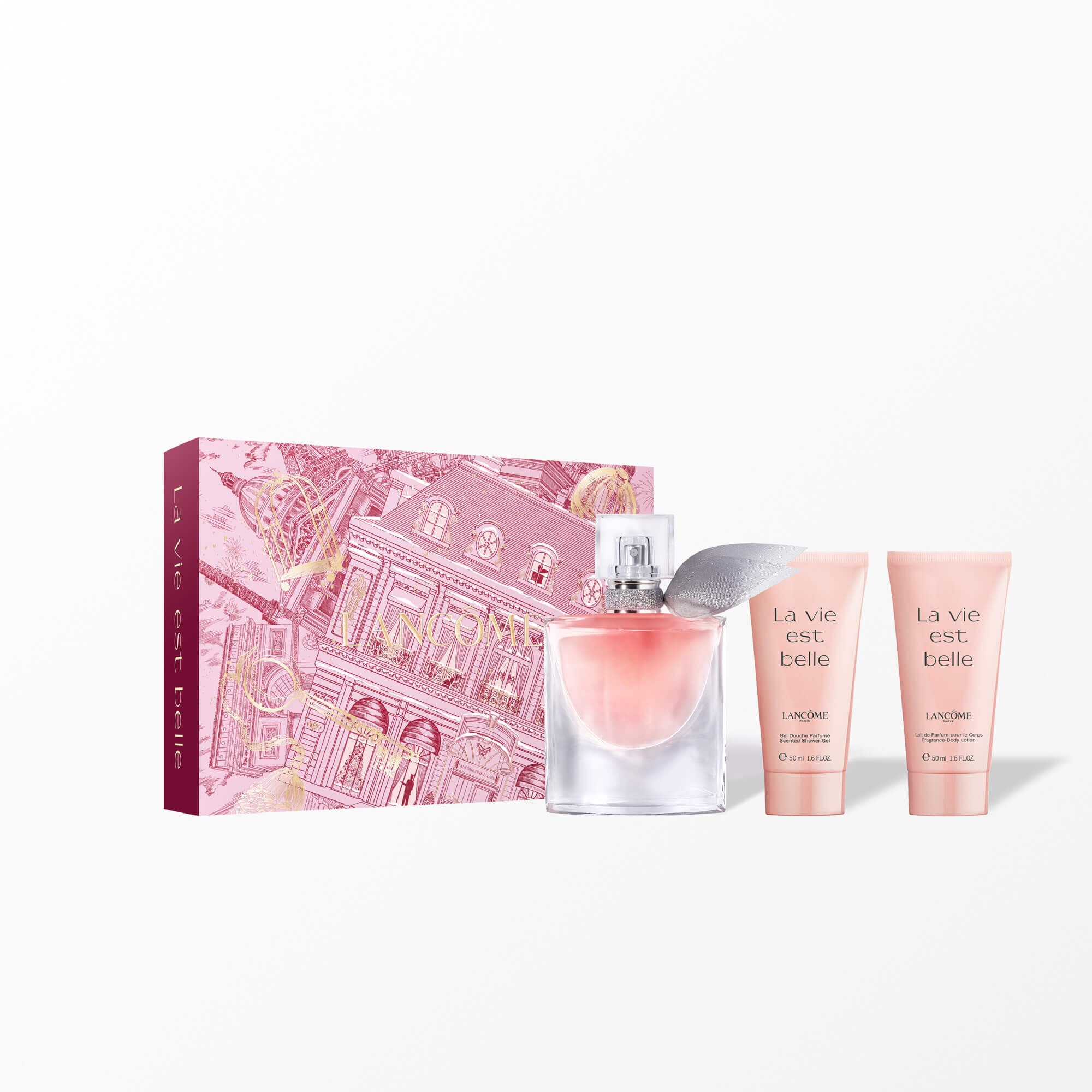 La vie est belle holiday set containing: LA VIE EST BELLE EDP 30ML - LA VIE EST BELLE BODY LOTION 50ML - LA VIE EST BELLE SHOWER GEL 50ML
