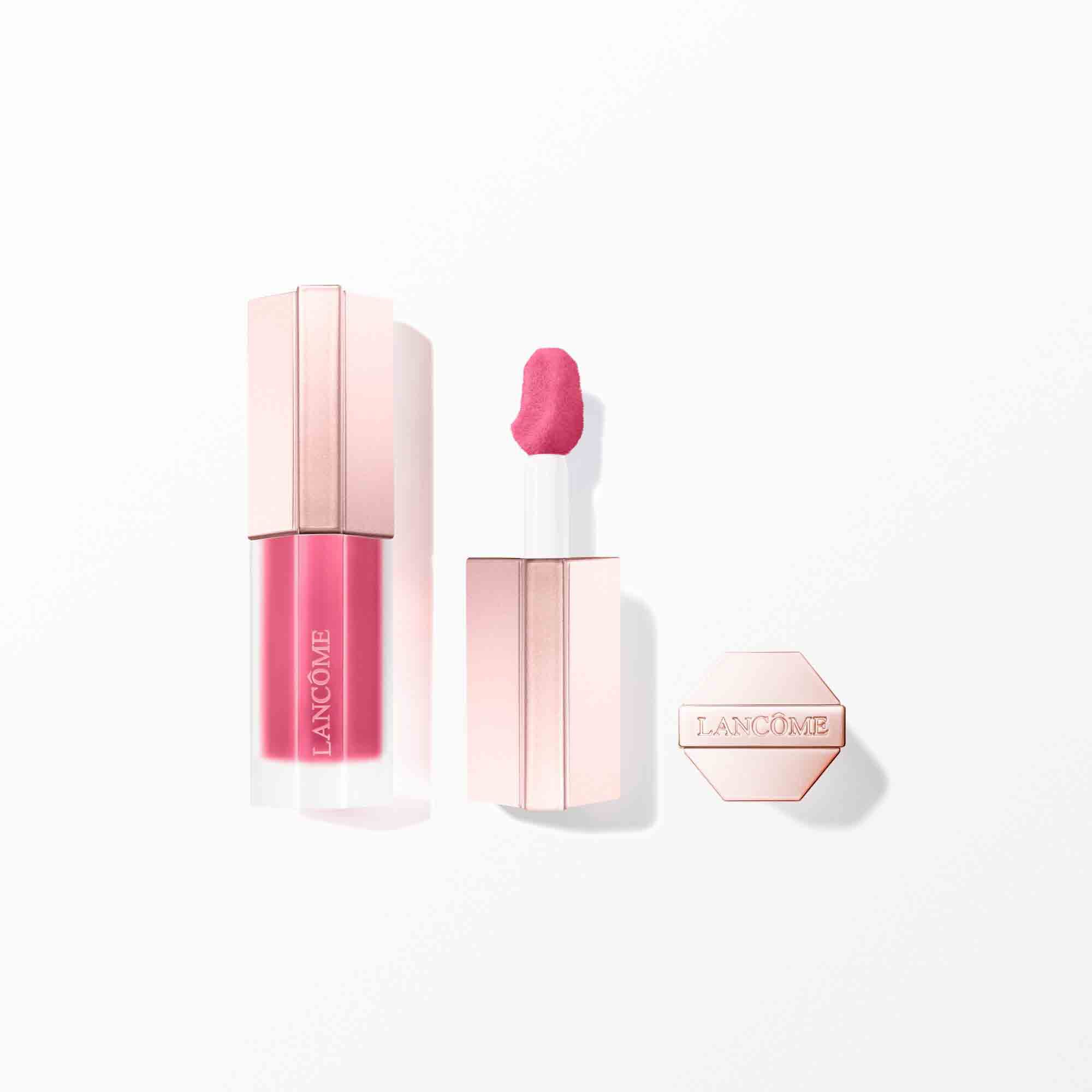 Lipstick packaging with the cap off