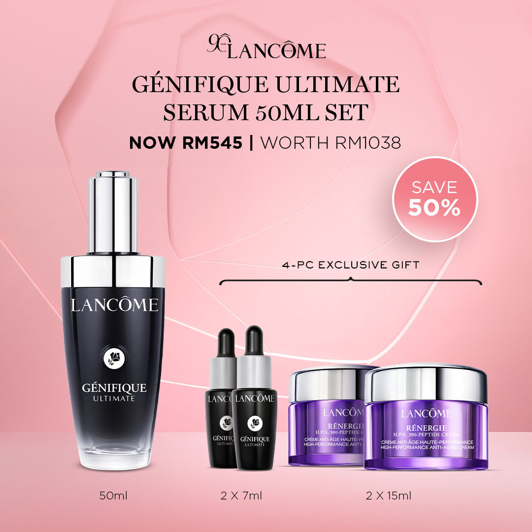 LANCOME GENIFIQUE ULTIMATE トライアルセット Lancôme Genifique 3.8 oz. Ultimate Serum Jumbo and Travel