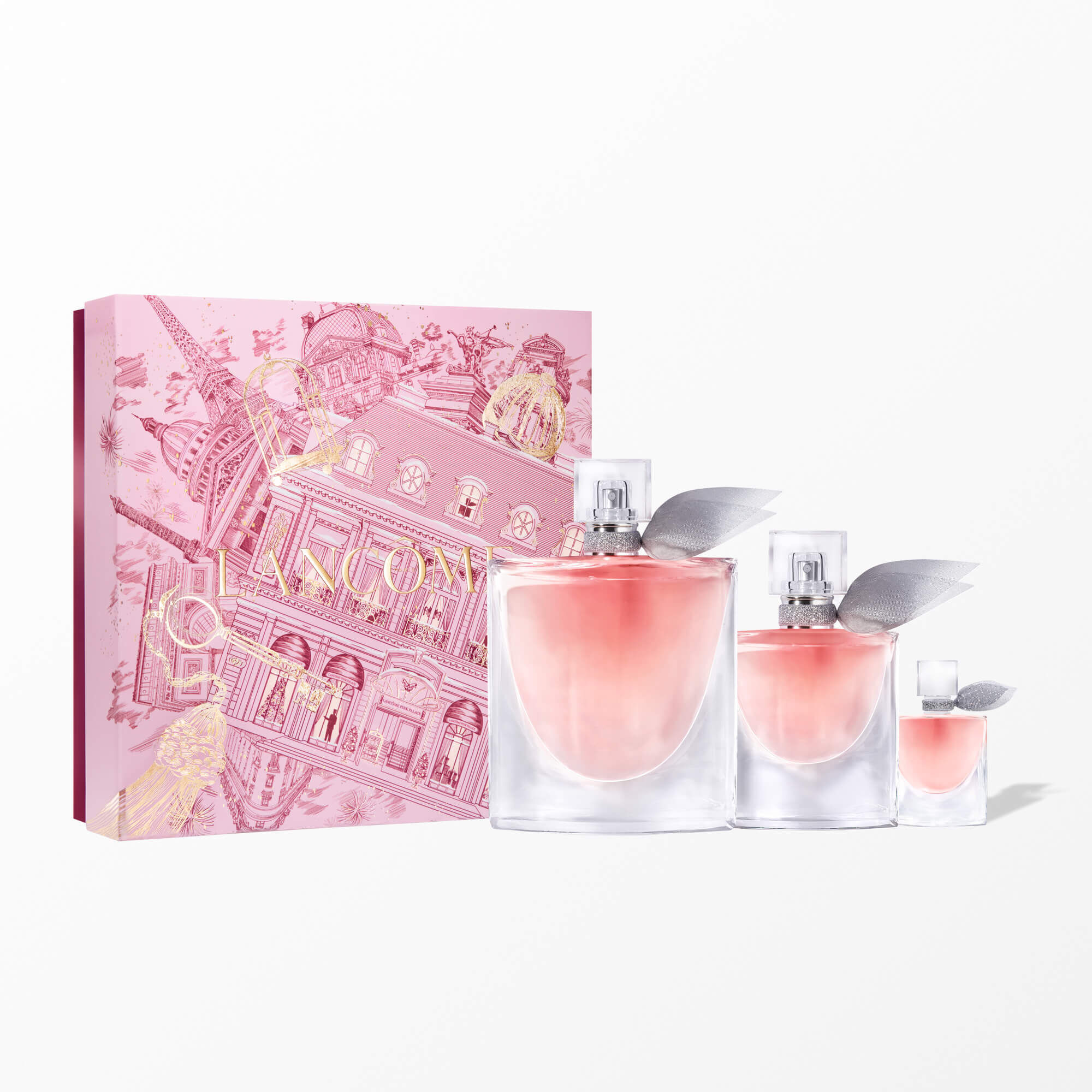 La vie est belle holiday set containing: LA VIE EST BELLE EDP 100ML - LA VIE EST BELLE EDP 30ML - LA VIE EST BELLE EDP 4ML