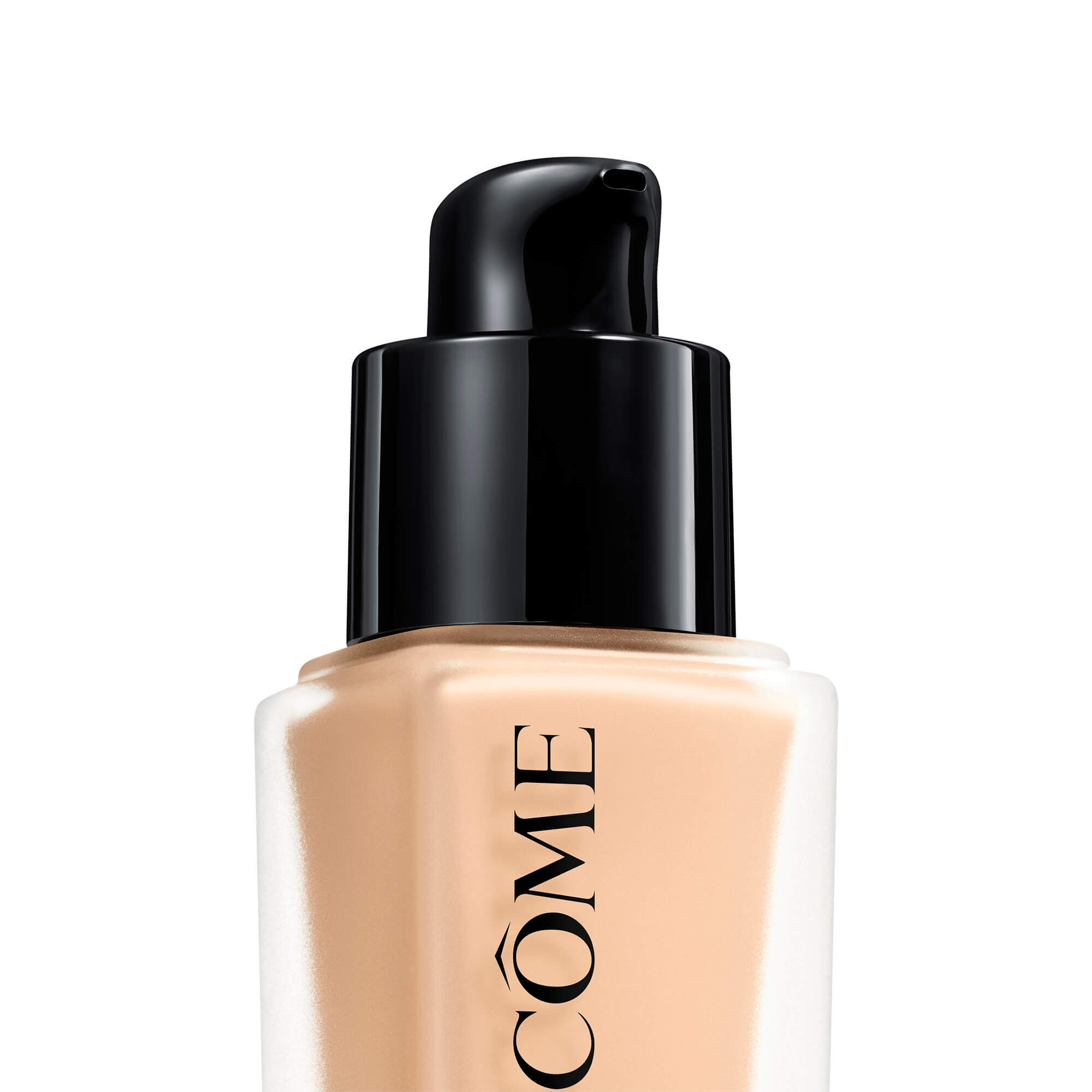 Close-up of Lancome Teint Idole Ultra Wear Foundation pump dispenser for precise application