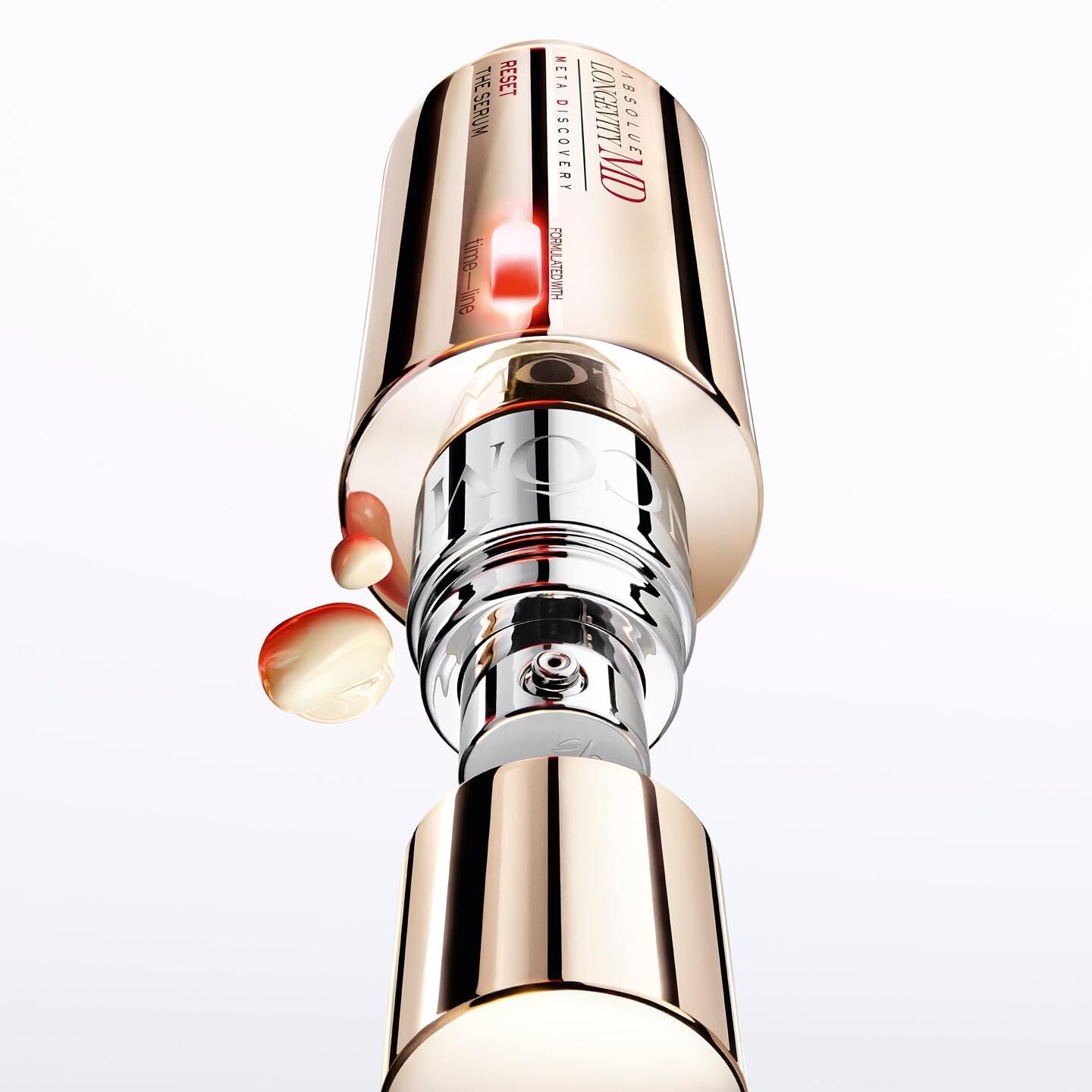 Model with animated lines on the chin